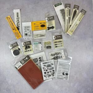 Large Lot of Studio Calico Stamp Sets Journaling Card Making Craft Scrapbooking